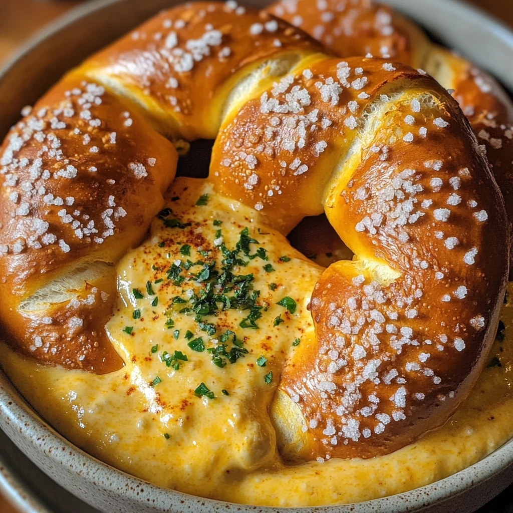 Mouthwatering Pretzels and Cheese Dip