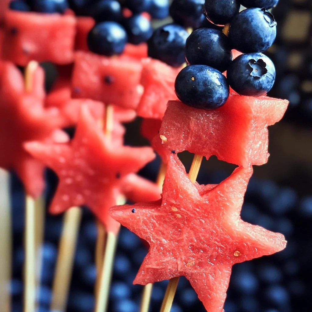 Patriotic Fruit Kabobs
