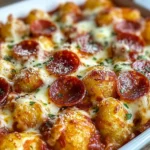 Pizza Tater Tot Casserole