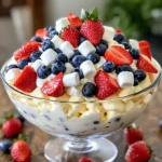 Red, White, and Blue Cheesecake Salad