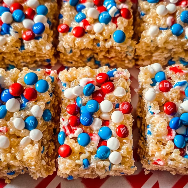 Red White and Blue Rice Krispie Treats