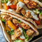 Sheet Pan Chicken Pitas with Herby Ranch Recipe