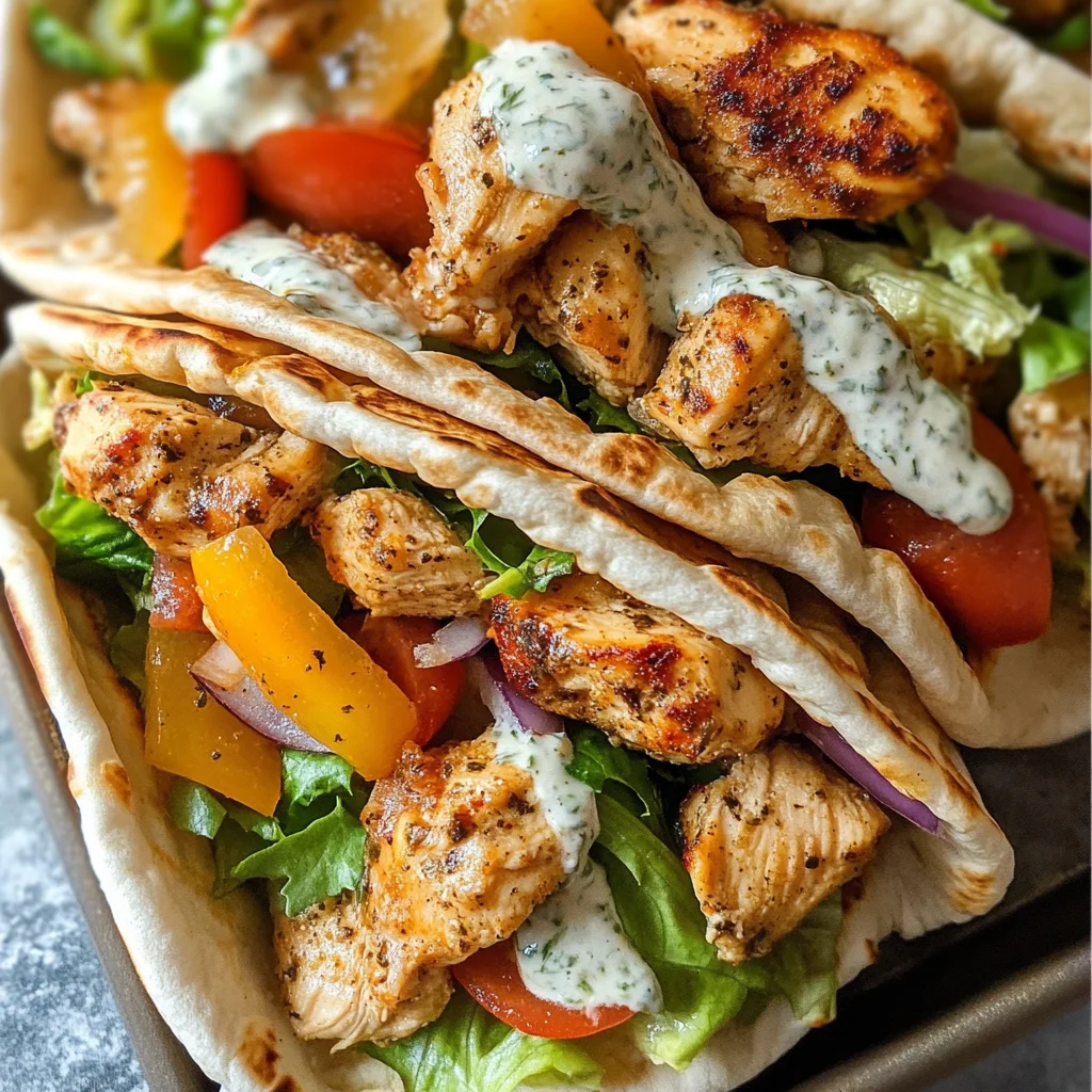 Sheet Pan Chicken Pitas with Herby Ranch Recipe