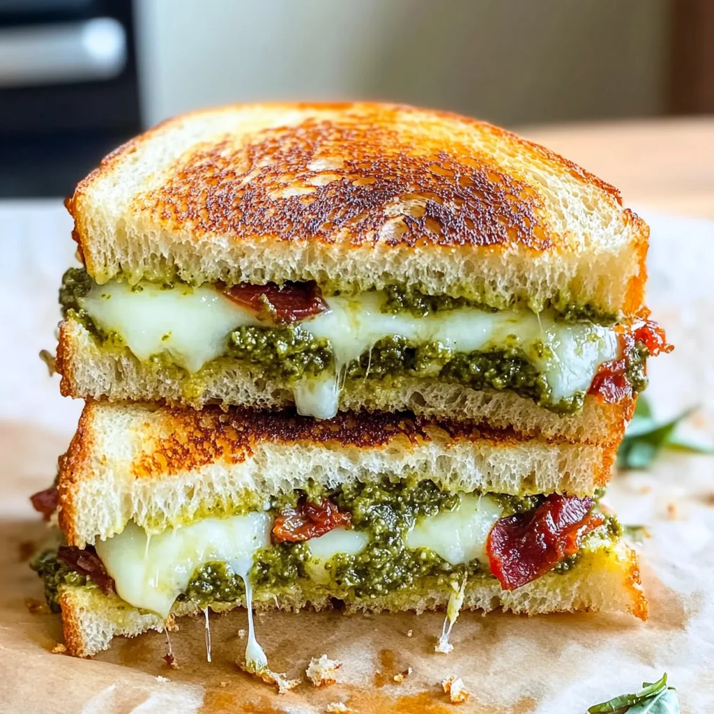 Sourdough Pesto Grilled Cheese