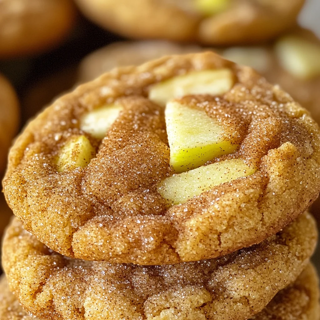 Spiced Apple Cinnamon Snickerdoodle Cookies