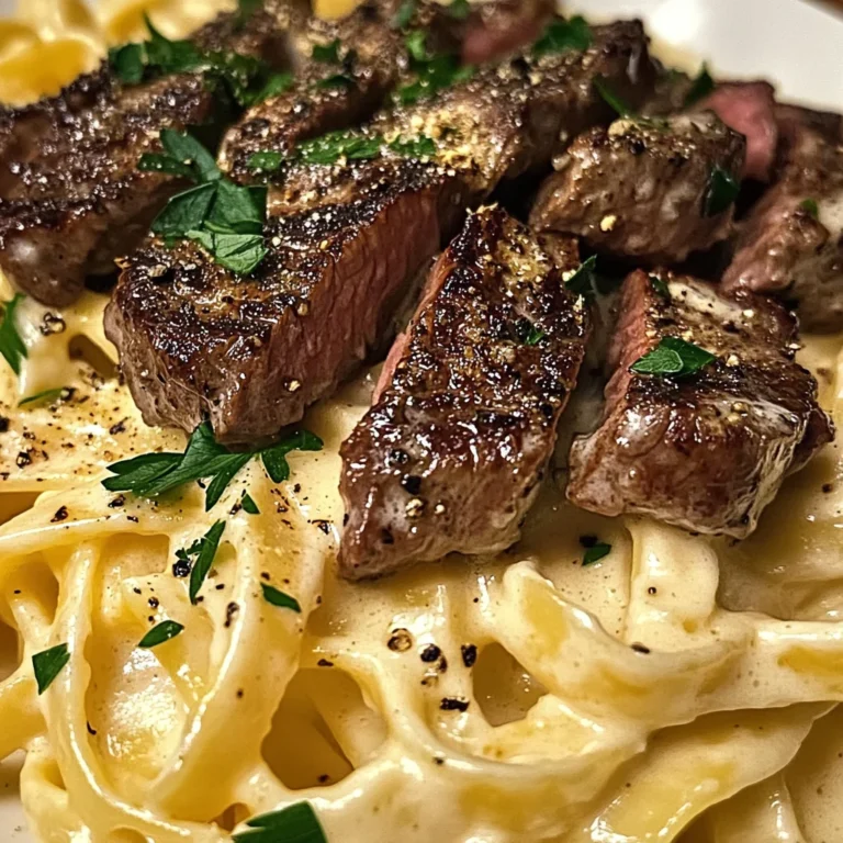 Steak Fettuccine Alfredo