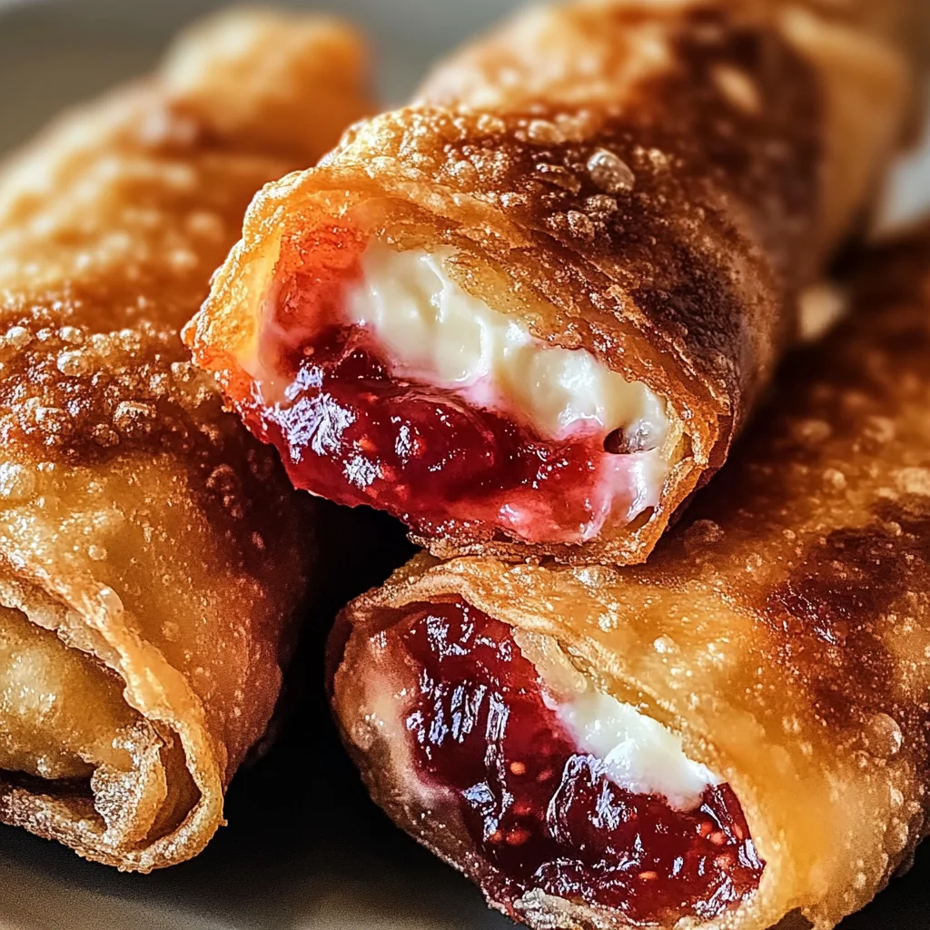 Strawberry Cheesecake Egg Rolls