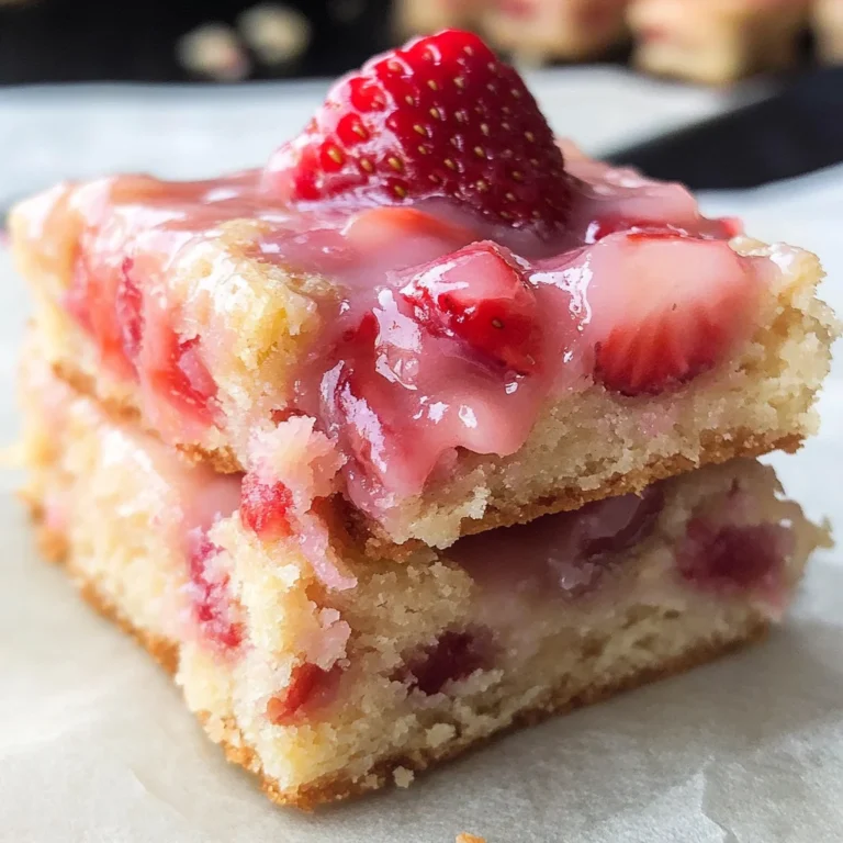 Strawberry Lemon Blondies