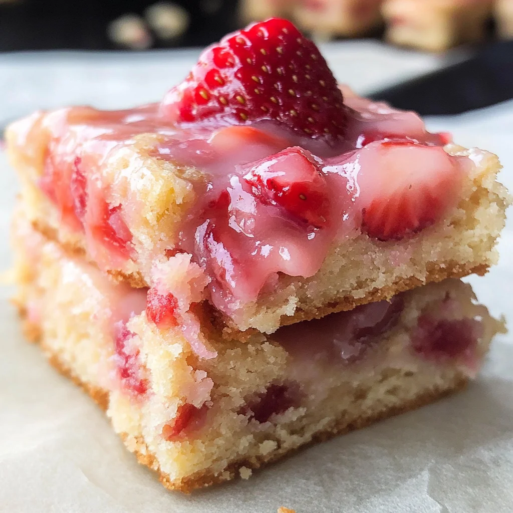 Strawberry Lemon Blondies