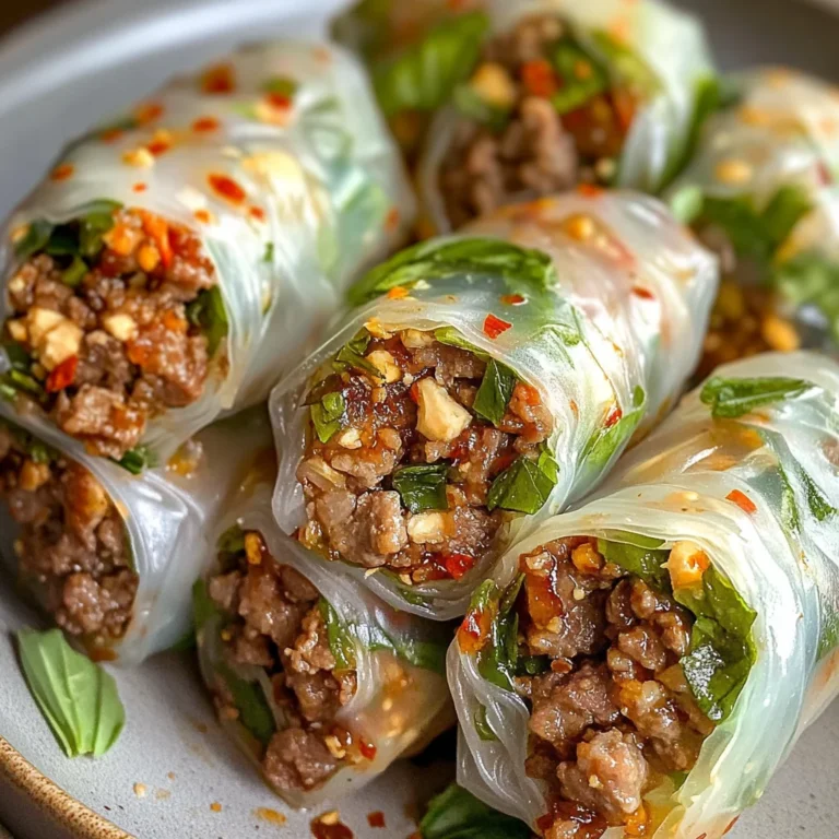 Thai Basil Beef Rolls
